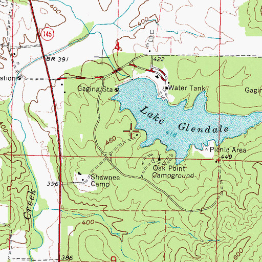Topographic Map of Goose Bay Picnic Area, IL