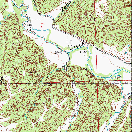 Topographic Map of Goat Ranch Hollow, IL