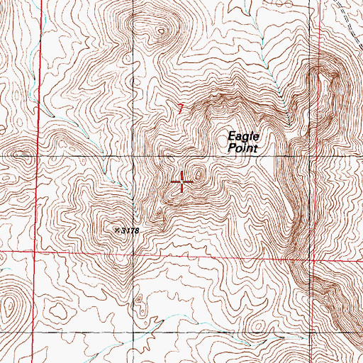 Topographic Map of Eagle Point, AZ