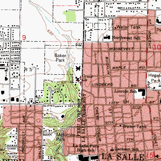 Topographic Map of Grace Church, IL