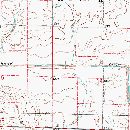 Topographic Map of Tomahawk Ditch, IL