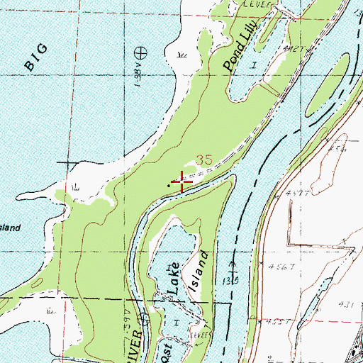 Topographic Map of Duck Island Hunting Club, IL