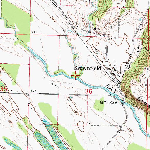 Topographic Map of Flat Lick Branch, IL