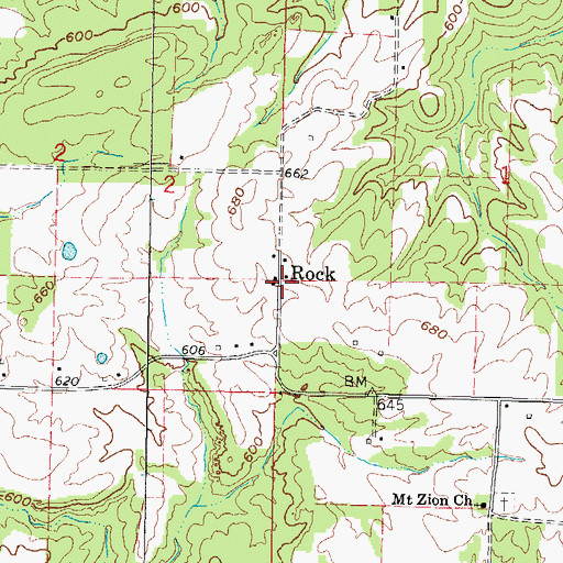 Topographic Map of Rock, IL
