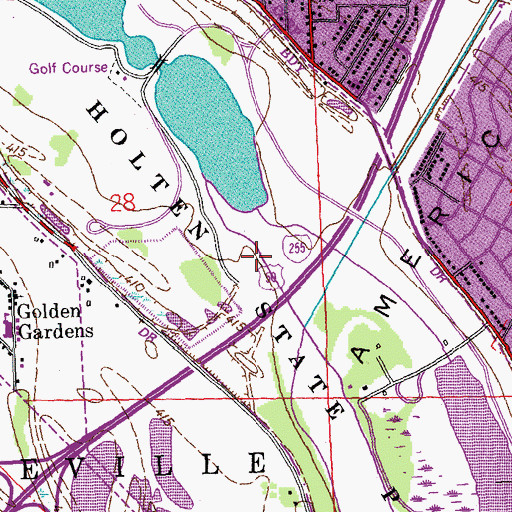 Topographic Map of Frank Holten State Recreation Area, IL