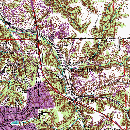 Topographic Map of Dutch Hollow, IL