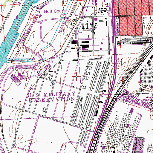 Topographic Map of Saint Louis Area Support Center Heliport, IL