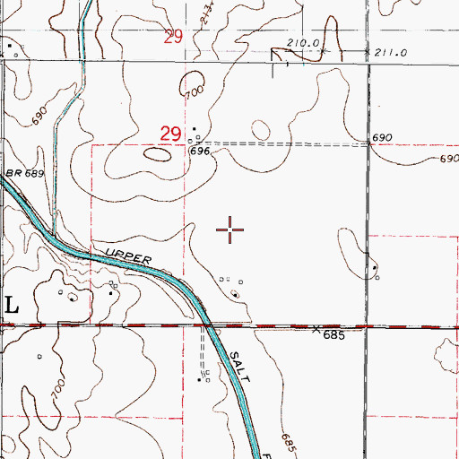 Topographic Map of Liannimal's Landing, IL