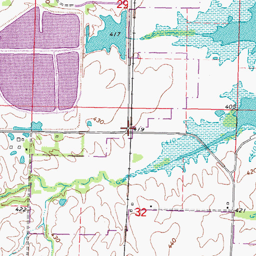Topographic Map of Fitzgerrell (historical), IL