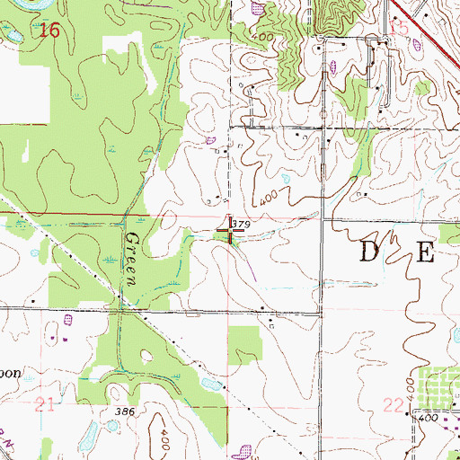 Topographic Map of Township of Denning, IL