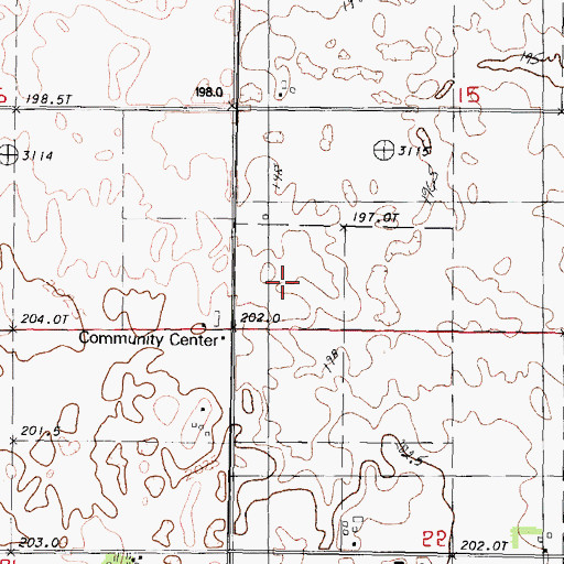 Topographic Map of Township of Farm Ridge, IL
