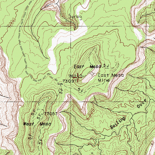 Topographic Map of East Mesa, AZ