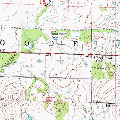 Topographic Map of Township of Goode, IL