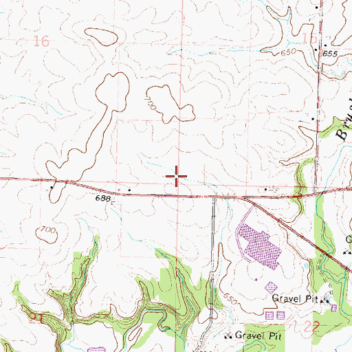 Topographic Map of Township of Selby, IL