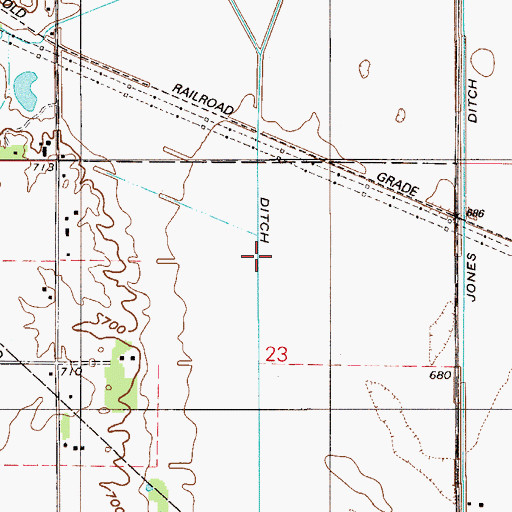 Topographic Map of Cobb Ditch, IN