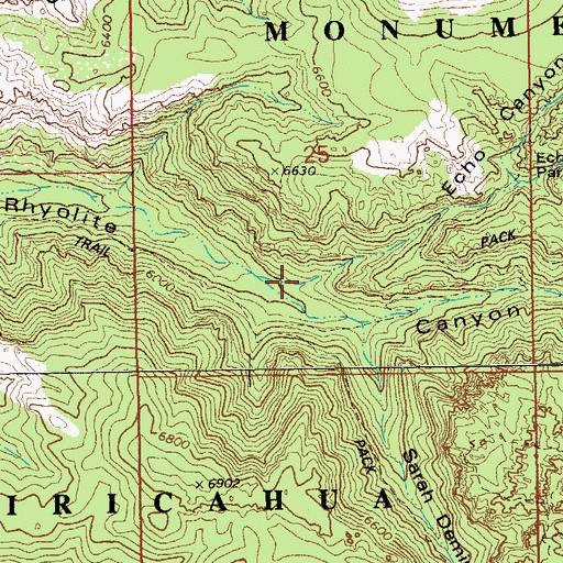 Topographic Map of Echo Canyon, AZ