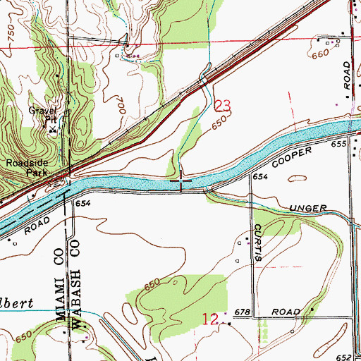 Topographic Map of Engleman Creek, IN