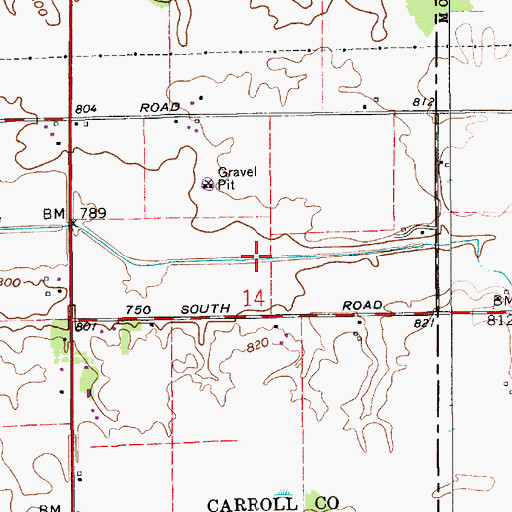 Topographic Map of Harness Ditch, IN