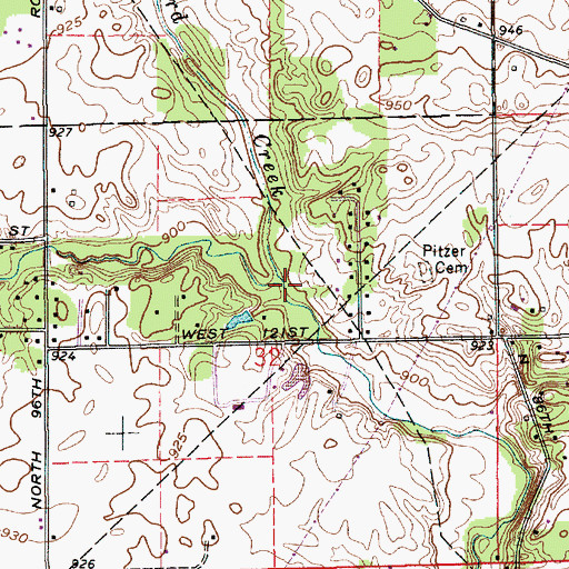 Topographic Map of McCord Creek, IN