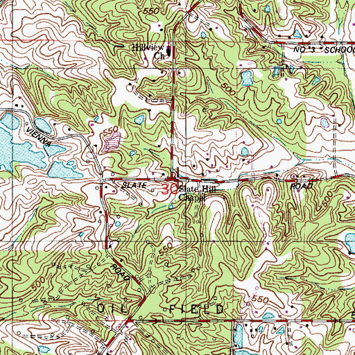 Topographic Map of Slate Hill Church, IN