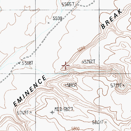 Topographic Map of Eminence Break, AZ