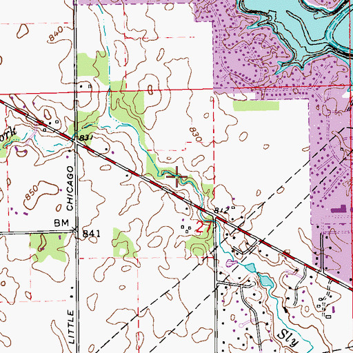 Topographic Map of West Fork Sly Run, IN