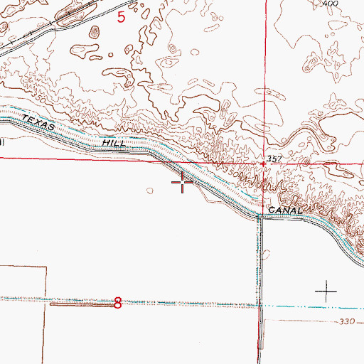Topographic Map of Texas Hill Canal, AZ