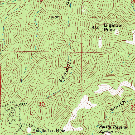 Topographic Map of Hidden Spring, AZ