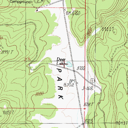 Topographic Map of Deer Lake, AZ