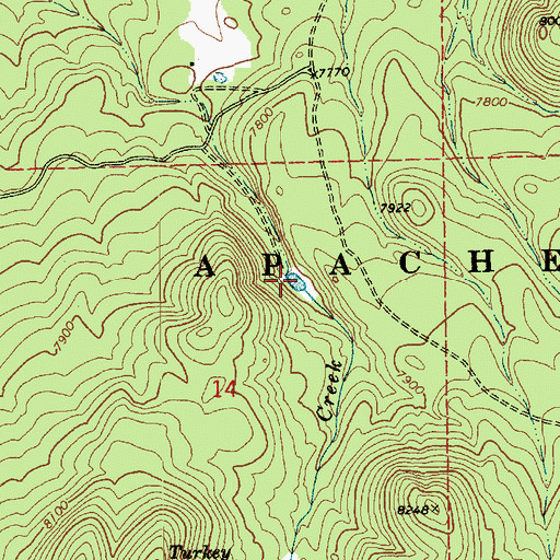 Topographic Map of Gust Reservoir, AZ