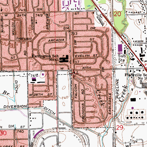 Topographic Map of Covenant Baptist Church, IN