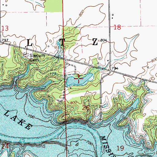 Topographic Map of Lake Niconzah, IN