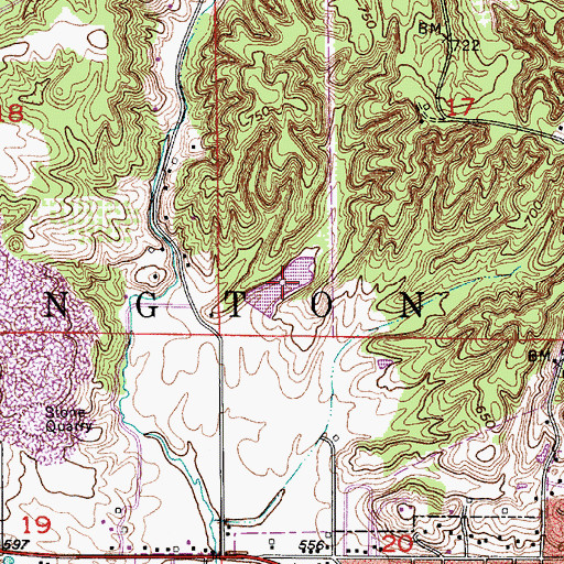 Topographic Map of Ralph Ketchum Lake, IN