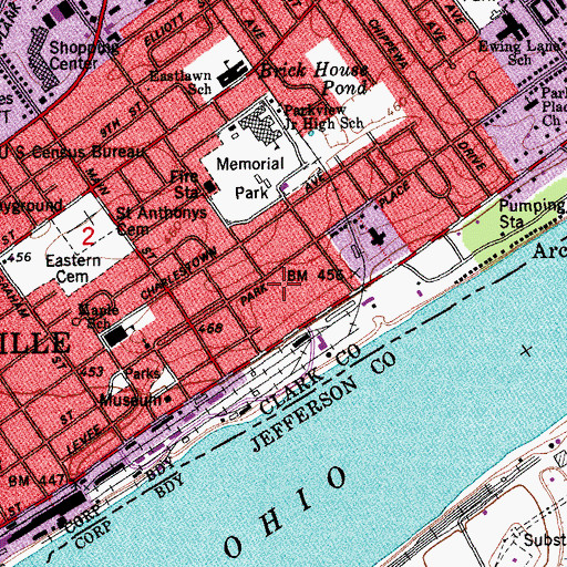 Topographic Map of Port Fulton, IN