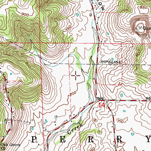 Topographic Map of Hog Hollow, IN