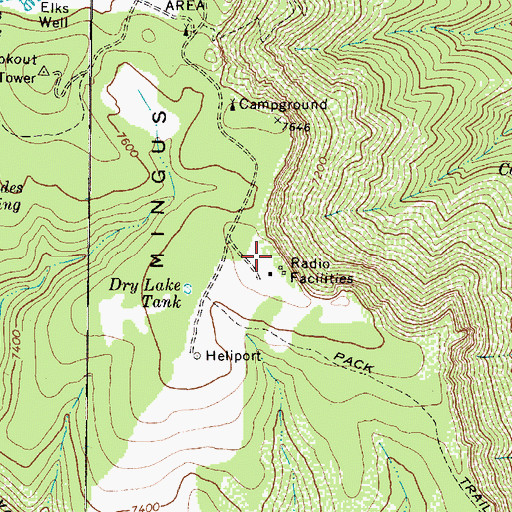 Topographic Map of KNOT-FM (Prescott), AZ