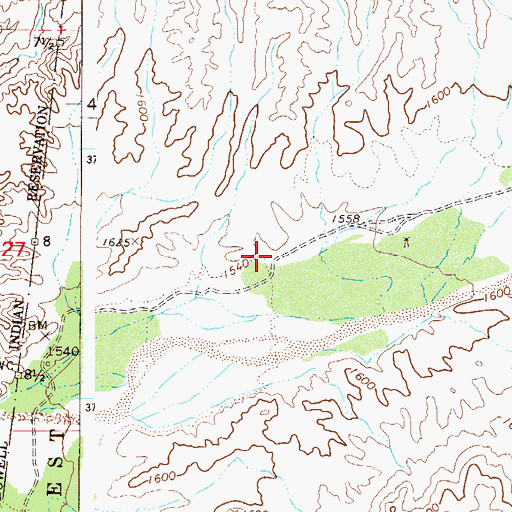 Topographic Map of Sycamore Creek Airport (historical), AZ