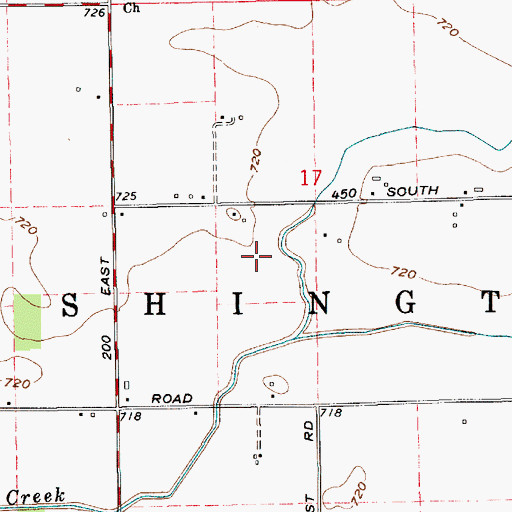 Topographic Map of Township of Washington, IN