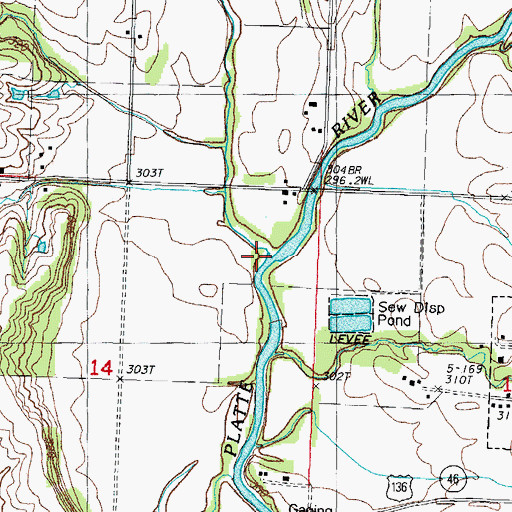 Topographic Map of Honey Creek, MO