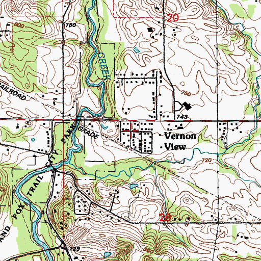 Topographic Map of Vernon View, IA