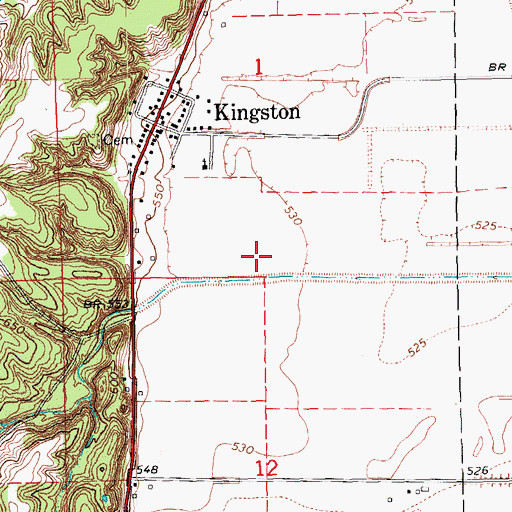 Topographic Map of Bradley Lake (historical), IA