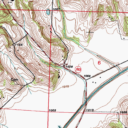 Topographic Map of Reels, IA