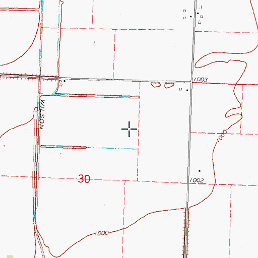 Topographic Map of Robinson Airport (historical), IA