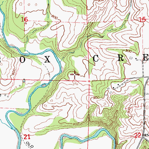 Topographic Map of Township of Cox Creek, IA