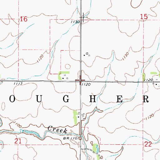 Topographic Map of Township of Dougherty, IA