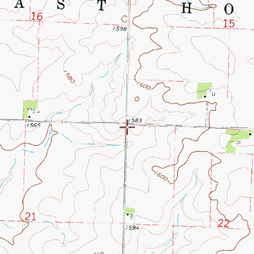 Topographic Map of Township of East Holman, IA