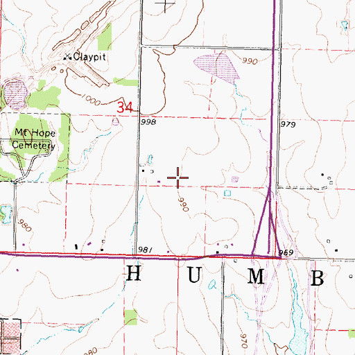 Topographic Map of Township of Humboldt, KS