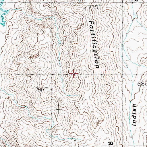 Topographic Map of Fortification Ridge, AZ