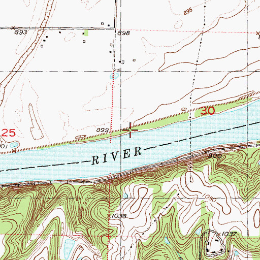 Topographic Map of Smiths Ferry (historical), KS