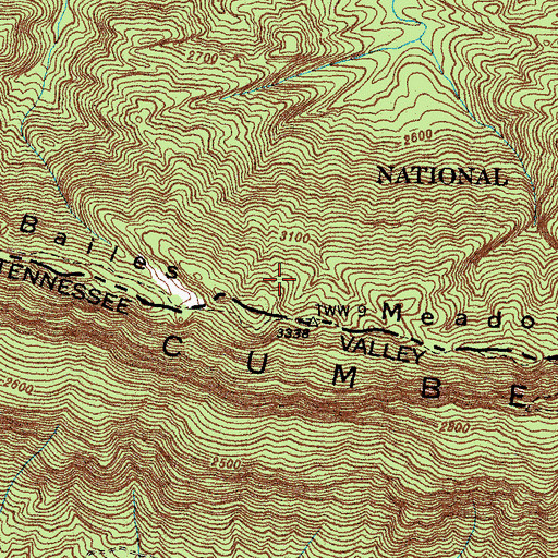 Topographic Map of Bailes Meadows, KY